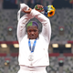 American shot putter Raven Saunders shows support for the oppressed after winning silver Tokyo.